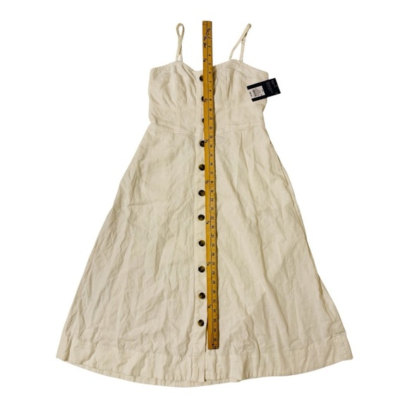 Women's Corset Linen Midi A-Line Dress - Universal Thread White XS:
Backless - Picture 2 of 8